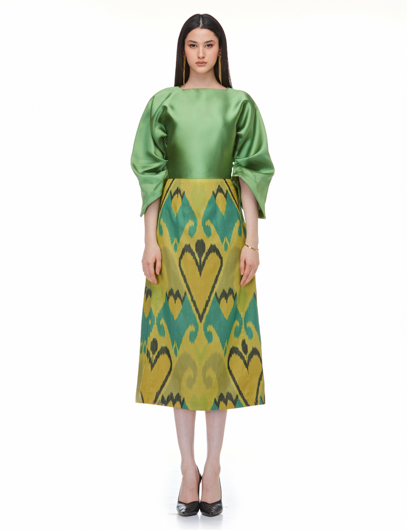 Celestial Silk Green Dress