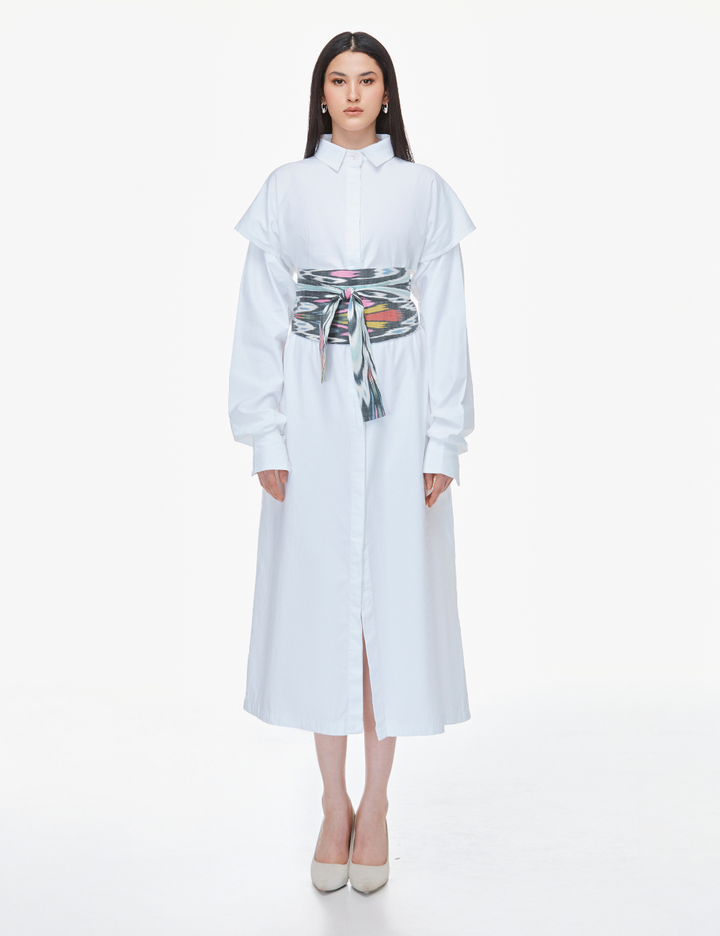 White Elegance Shirt Dress