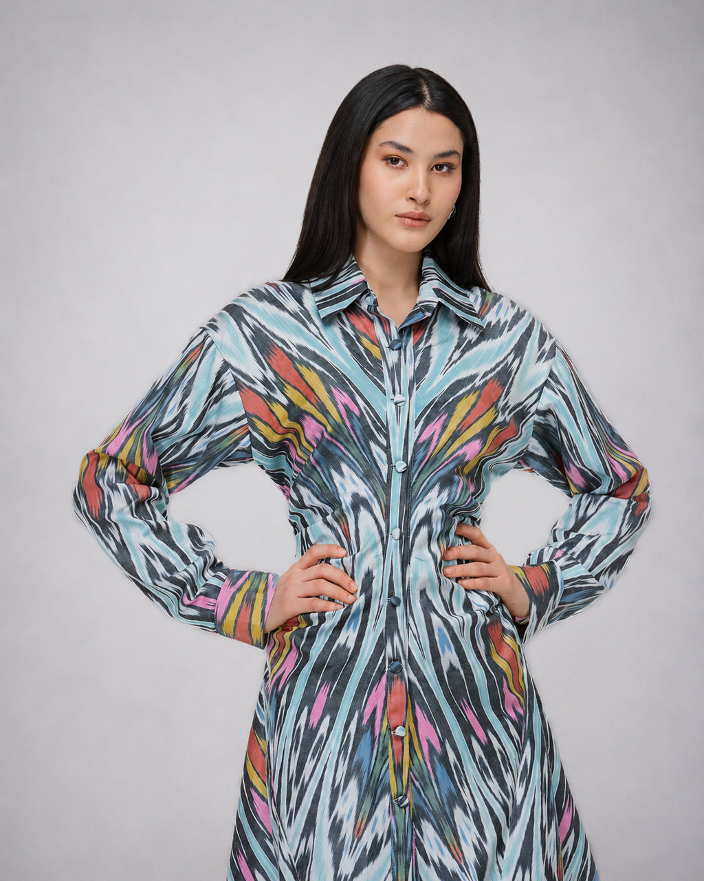 Ikat Silhouette Dress