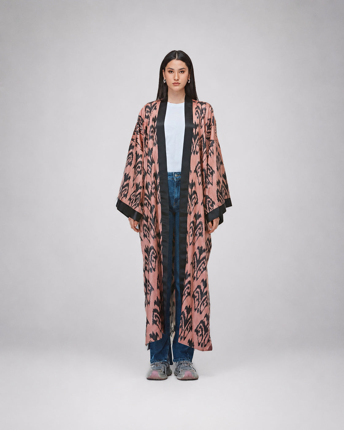 Pink Patterned Reversible Kaftan