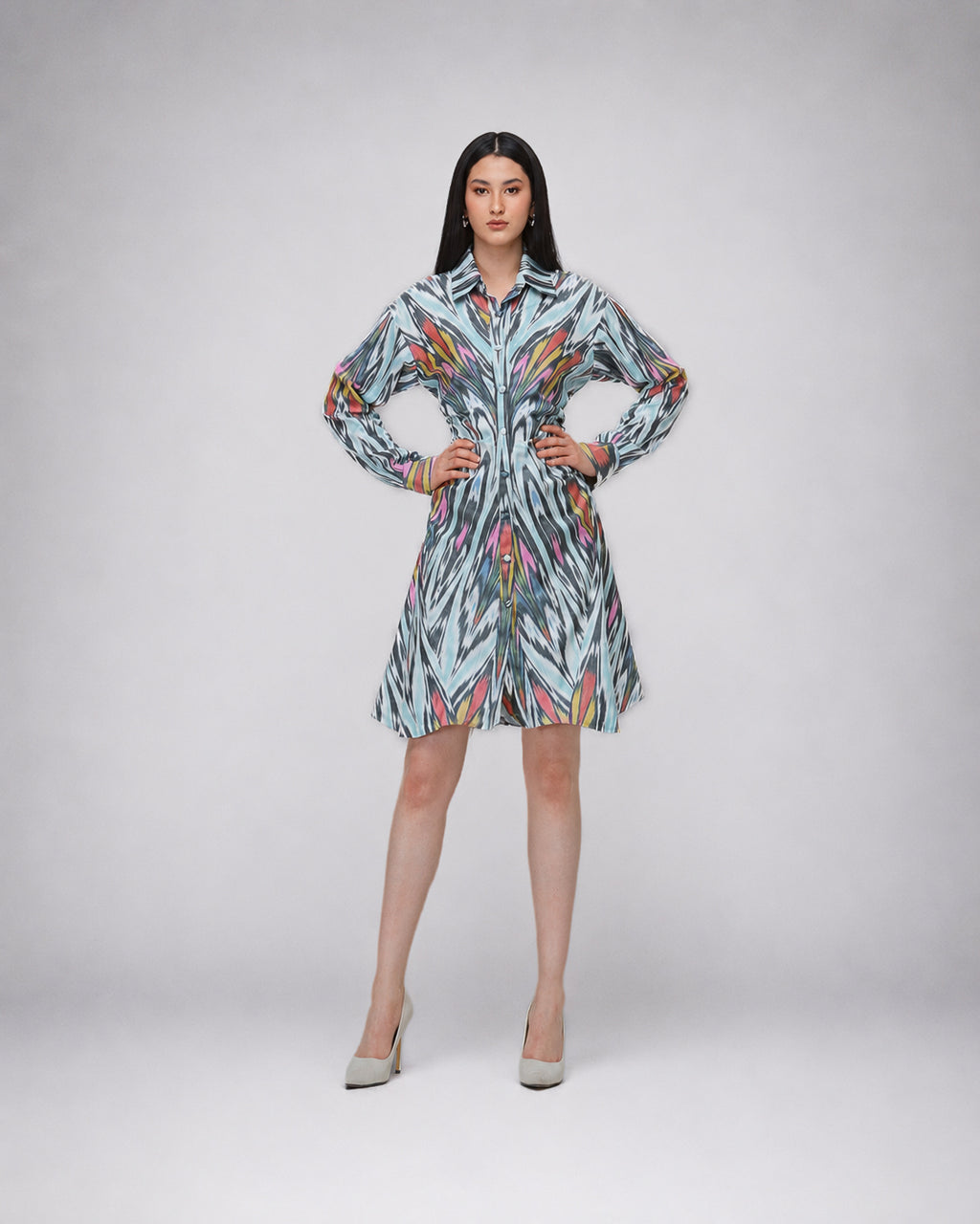 Ikat Silhouette Dress
