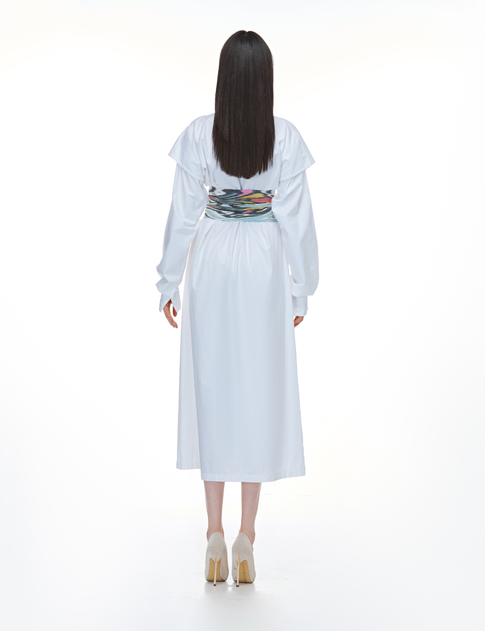 White Elegance Shirt Dress